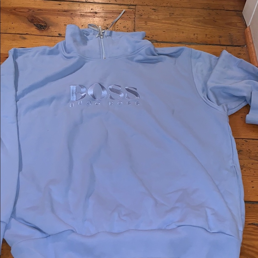 MENS HUGO BOSS XXXL BABY BLUE SWEATSHIRT